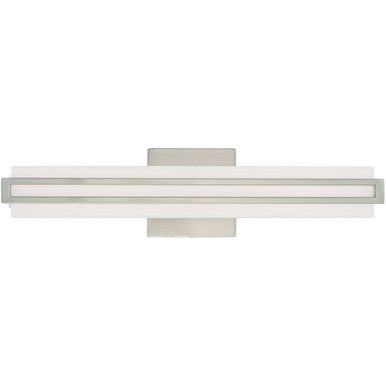 Livex Lighting Fulton Collection 20W LED Brushed Nickel ADA Bath Vanity in Brushed Nickel 10192-91