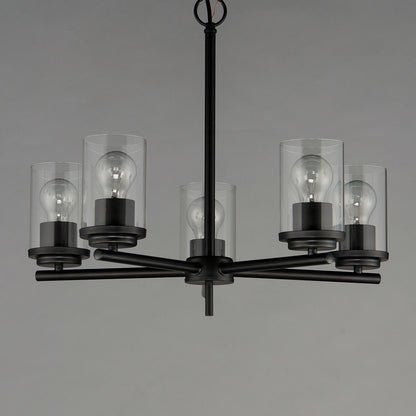 Maxim Corona 5-Light Chandelier in Black 10205CLBK