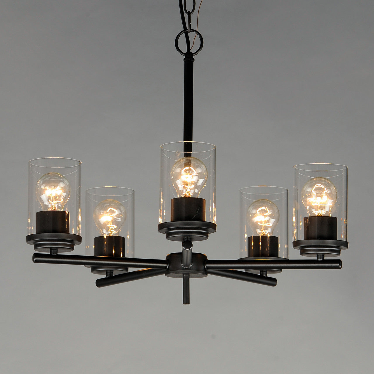 Maxim Corona 5-Light Chandelier in Black 10205CLBK