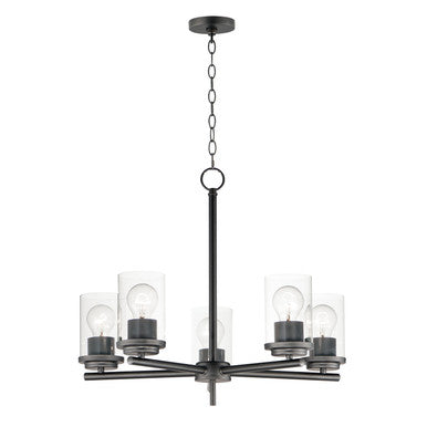 Maxim Corona 5-Light Chandelier in Black 10205CLBK