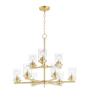 Maxim Corona 9-Light Chandelier in Satin Brass 10206CLSBR