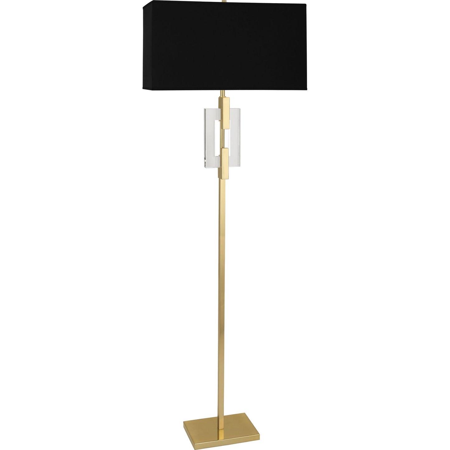 Robert Abbey  Lincoln Floor Lamp in Modern Brass Finish with Crystal Accents 1020B