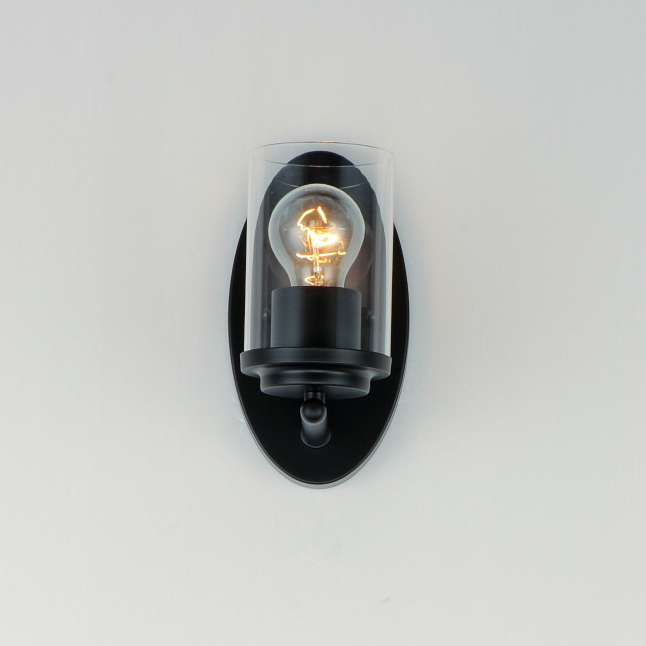 Maxim Corona 1-Light Wall Sconce in Black 10211CLBK