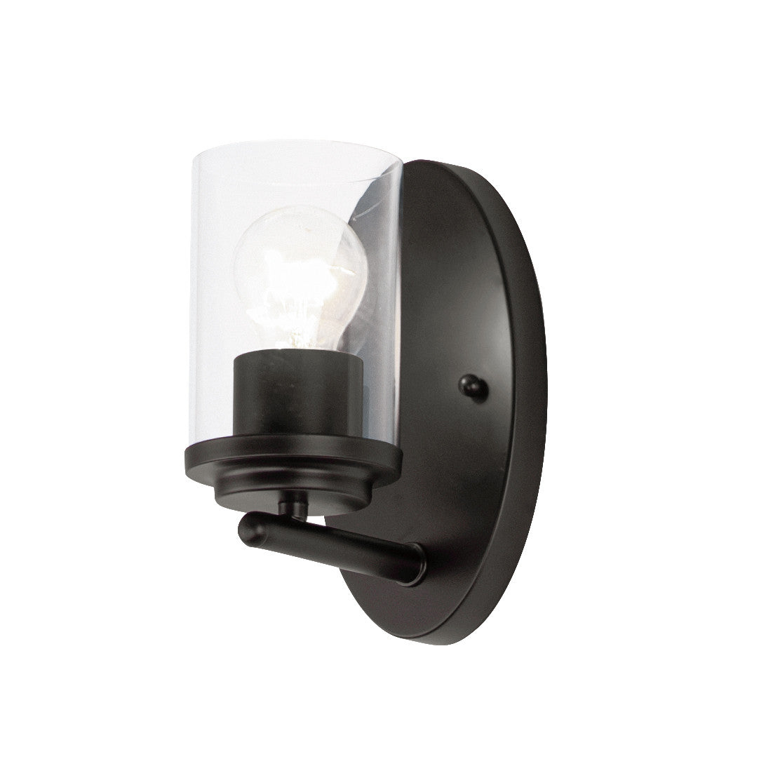 Maxim Corona 1-Light Wall Sconce in Black 10211CLBK