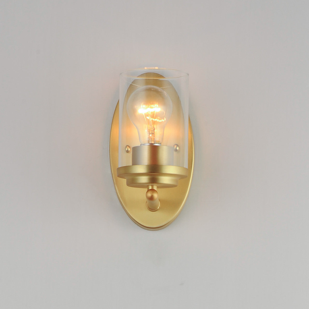 Maxim Corona 1-Light Wall Sconce in Satin Brass 10211CLSBR