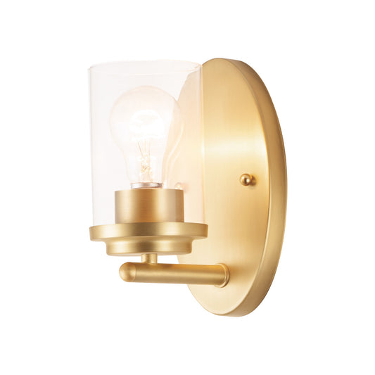 Maxim Corona 1-Light Wall Sconce in Satin Brass 10211CLSBR