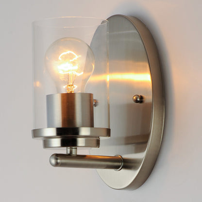 Maxim Corona 1-Light Wall Sconce in Satin Nickel 10211CLSN