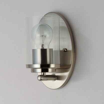 Maxim Corona 1-Light Wall Sconce in Satin Nickel 10211CLSN