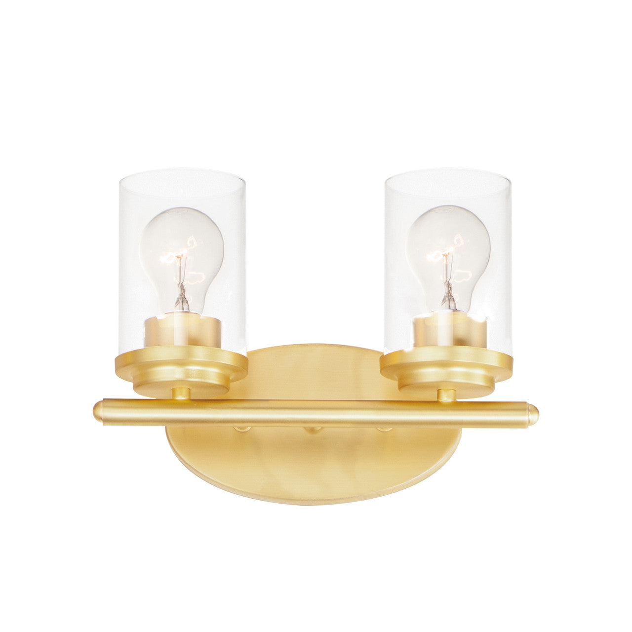 Maxim Corona 2-Light Bath Vanity in Satin Brass 10212CLSBR