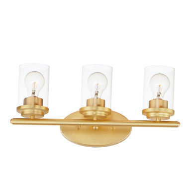 Maxim Corona 3-Light Bath Vanity in Satin Brass 10213CLSBR