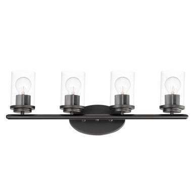 Maxim Corona 4-Light Bath Vanity in Black 10214CLBK