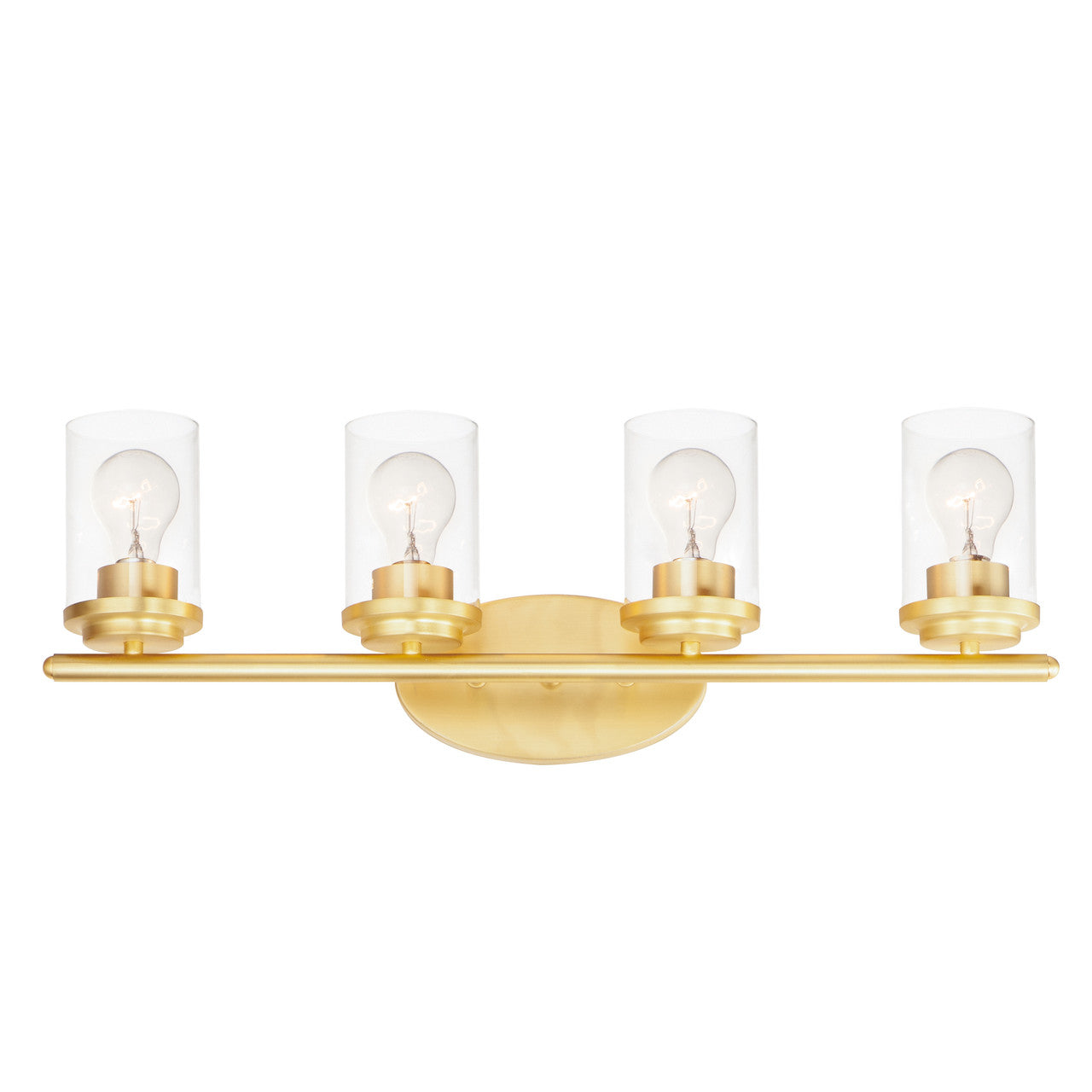 Maxim Corona 4-Light Bath Vanity in Satin Brass 10214CLSBR