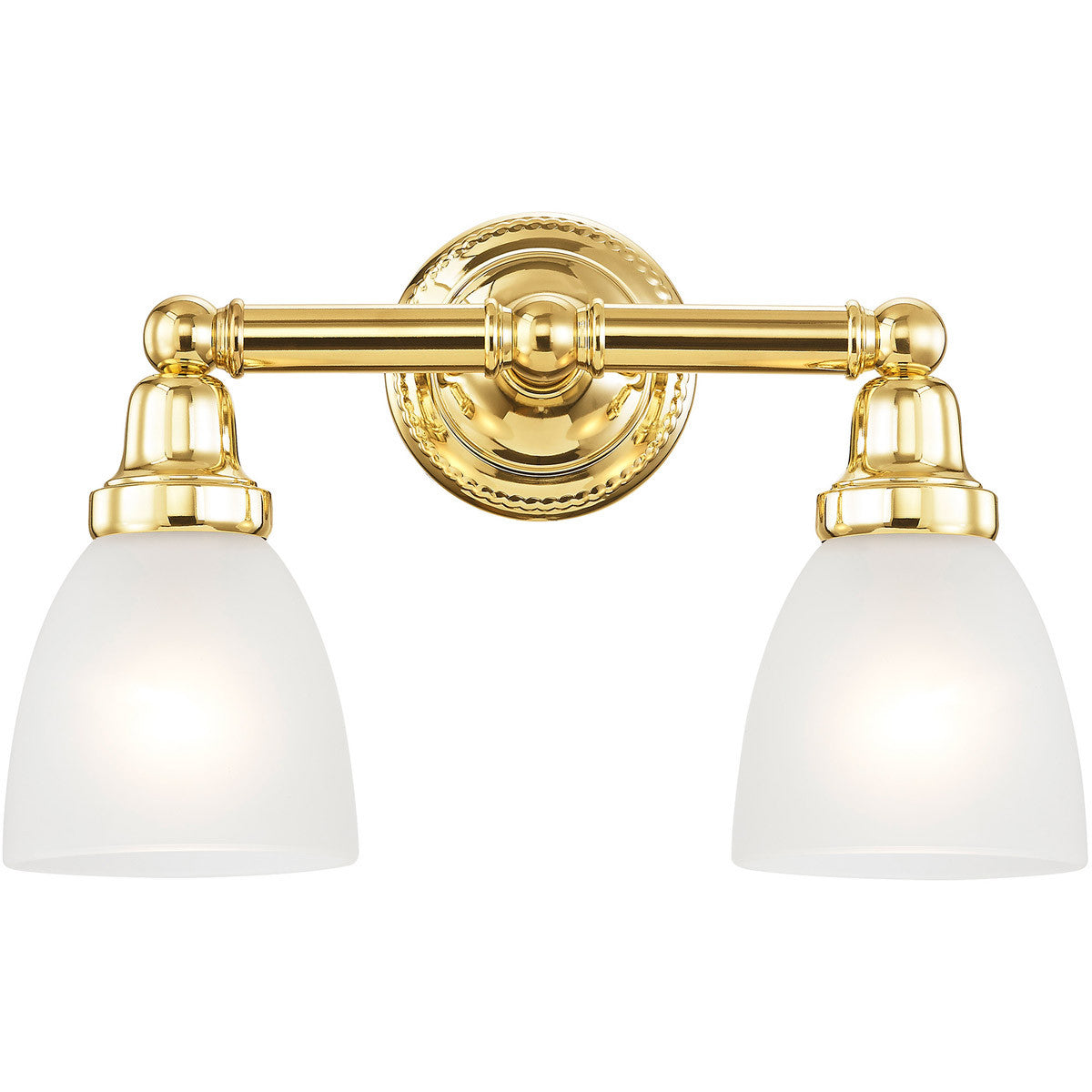 Livex Lighting Classic Collection 2 Light Polished Brass Bath Light in Polished Brass 1022-02