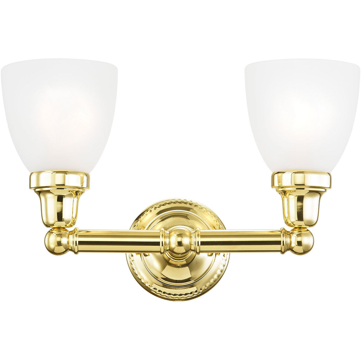 Livex Lighting Classic Collection 2 Light Polished Brass Bath Light in Polished Brass 1022-02