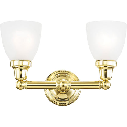 Livex Lighting Classic Collection 2 Light Polished Brass Bath Light in Polished Brass 1022-02