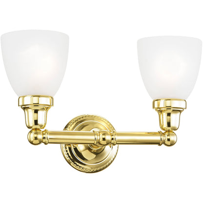 Livex Lighting Classic Collection 2 Light Polished Brass Bath Light in Polished Brass 1022-02