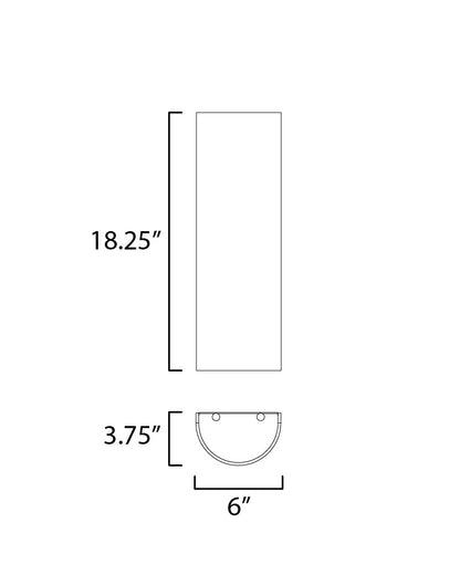 Maxim Prime 18" Tall LED Sconce in  10228BO