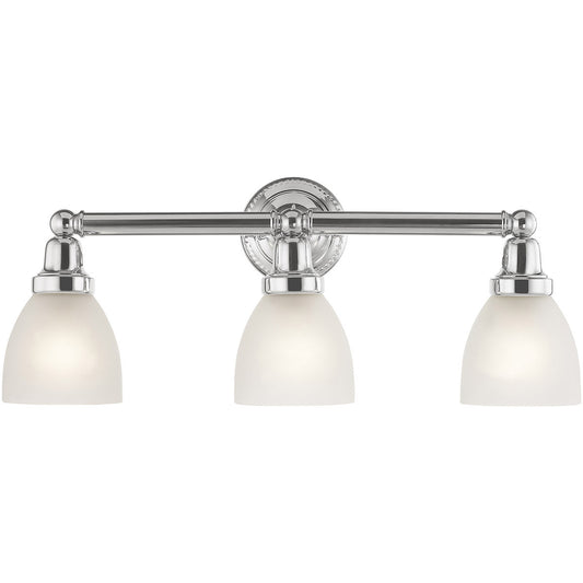 Livex Lighting Classic Collection 3 Light Polished Chrome Bath Light in Polished Chrome 1023-05