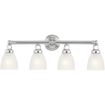 Livex Lighting Classic Collection 4 Light Polished Chrome Bath Light in Polished Chrome 1024-05