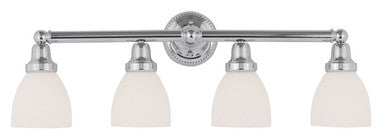 Livex Lighting Classic Collection 4 Light Polished Chrome Bath Light in Polished Chrome 1024-05