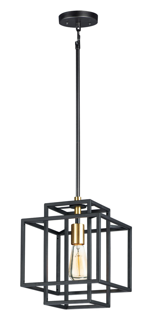 Maxim Liner 1-Light Pendant in Black / Satin Brass 10246BKSBR