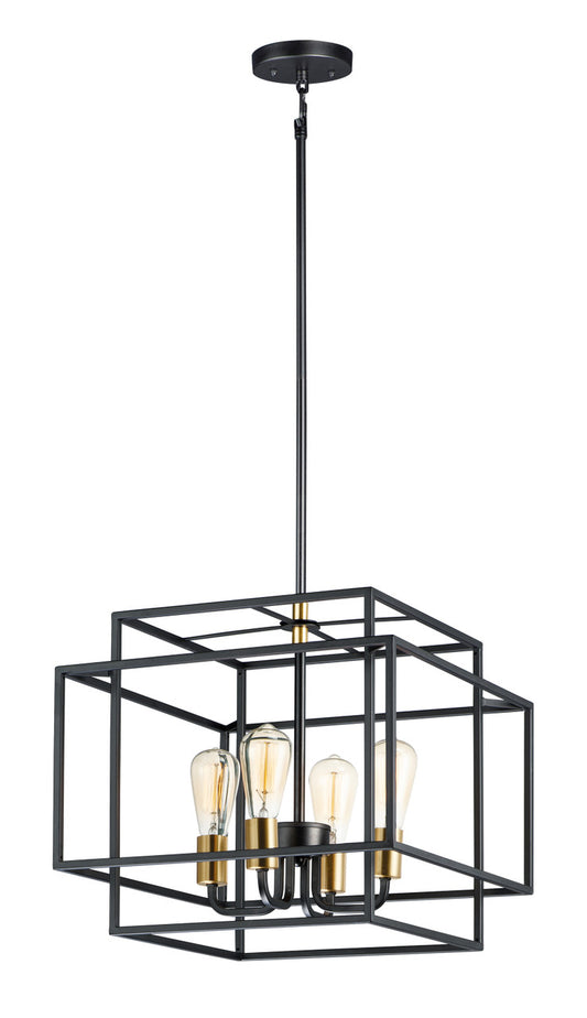 Maxim Liner 4-Light Pendant in Black / Satin Brass 10247BKSBR