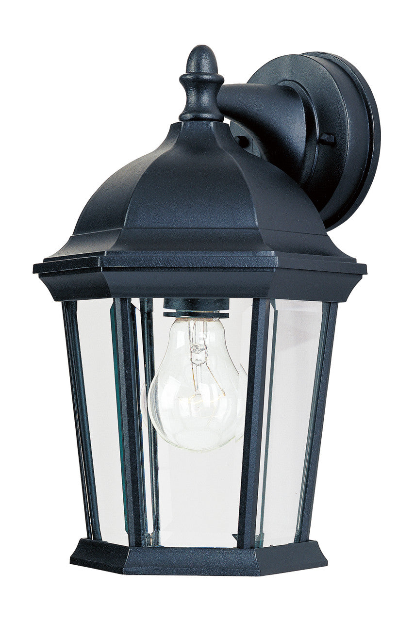 Maxim Builder Cast 1-Light Outdoor Wall Lantern in Black 1024BK