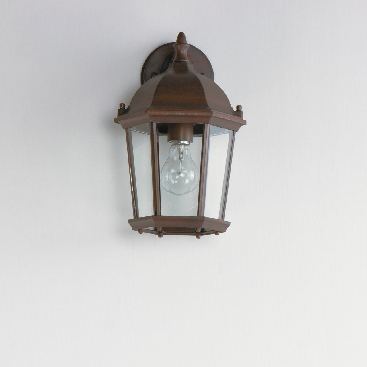 Maxim Builder Cast 1-Light Outdoor Wall Lantern in Empire Bronze 1024EB