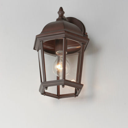 Maxim Builder Cast 1-Light Outdoor Wall Lantern in Empire Bronze 1024EB