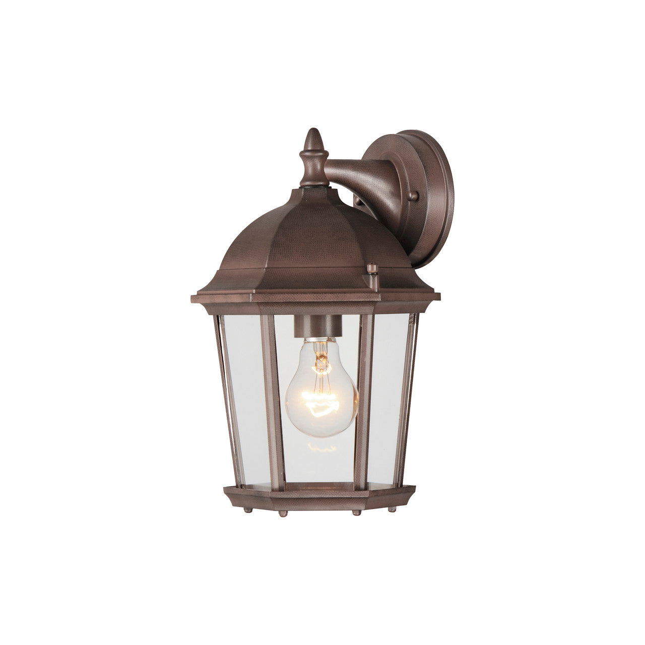 Maxim Builder Cast 1-Light Outdoor Wall Lantern in Empire Bronze 1024EB