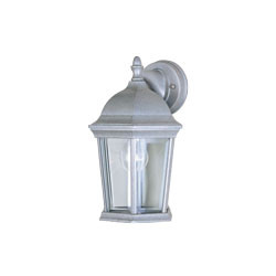 Maxim Builder Cast 1-Light Outdoor Wall Lantern in Pewter 1024PE