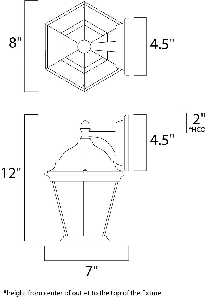 Maxim Builder Cast 1-Light Outdoor Wall Lantern in Rust Patina 1024RP