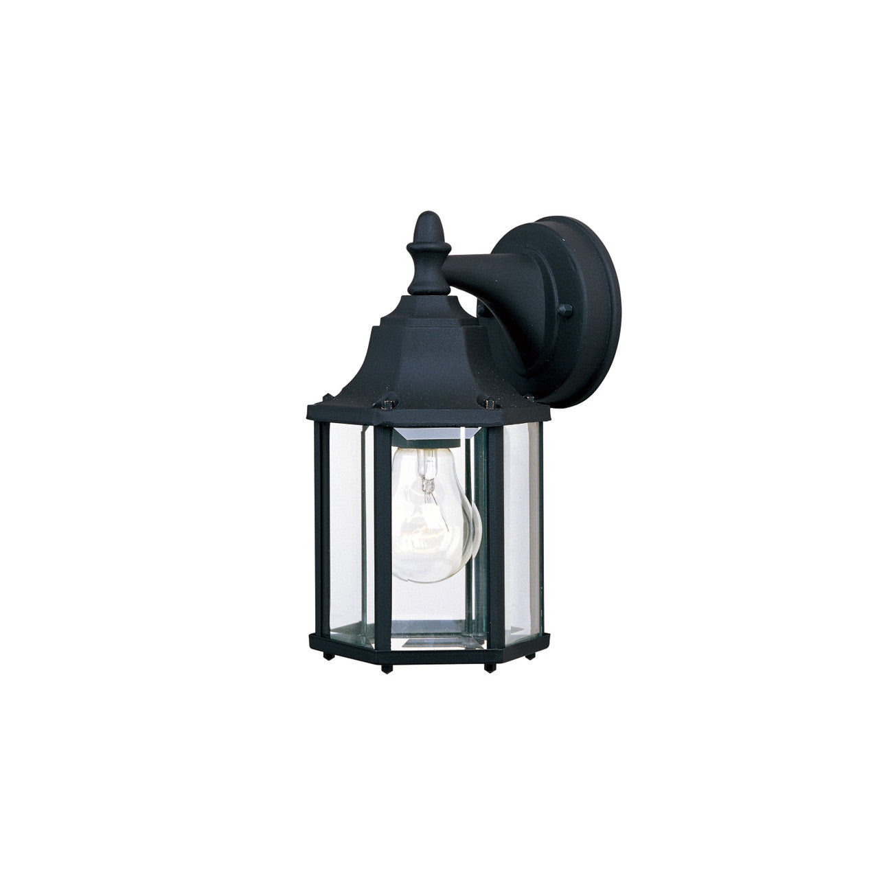 Maxim Builder Cast 1-Light Outdoor Wall Lantern in Black 1026BK