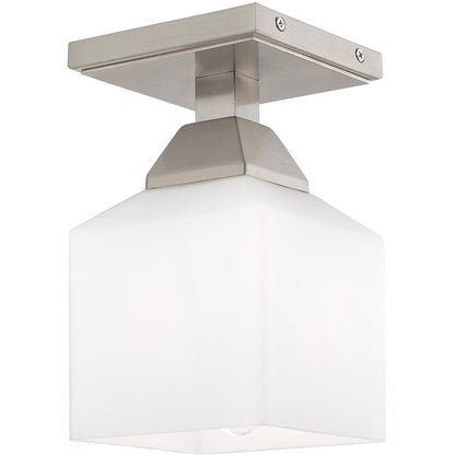 Livex Lighting Aragon Collection 1 Lt Brushed Nickel Ceiling Mount in Brushed Nickel 10280-91