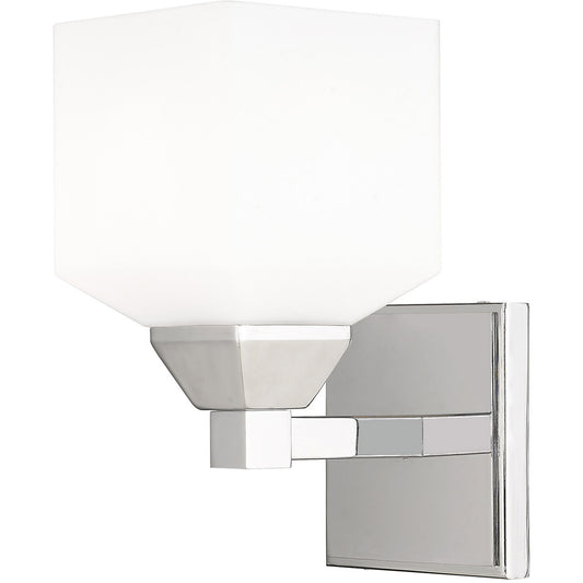 Livex Lighting Aragon Collection 1 Lt Polished Chrome Wall Sconce in Polished Chrome 10281-05