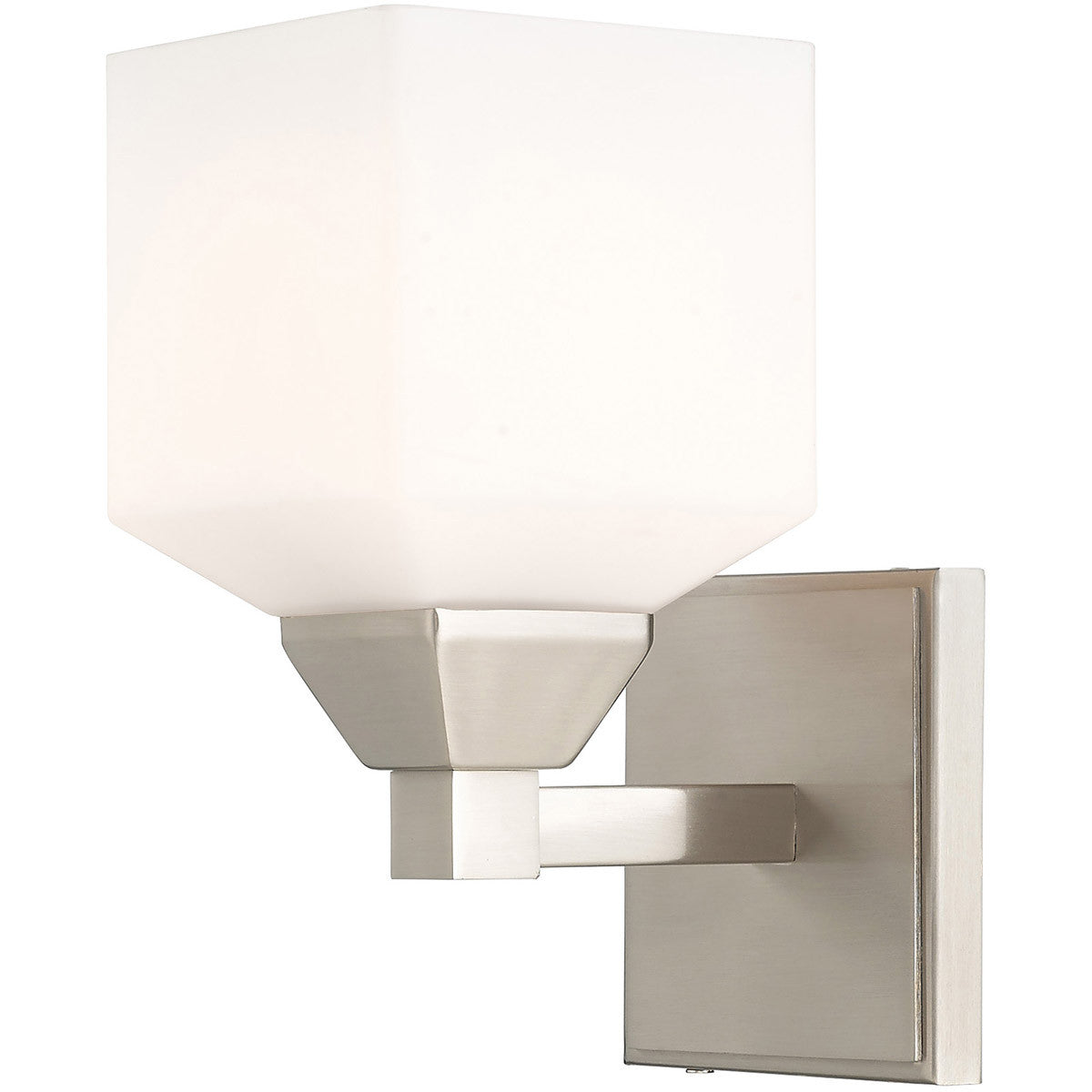 Livex Lighting Aragon Collection 1 Lt Brushed Nickel Wall Sconce in Brushed Nickel 10281-91