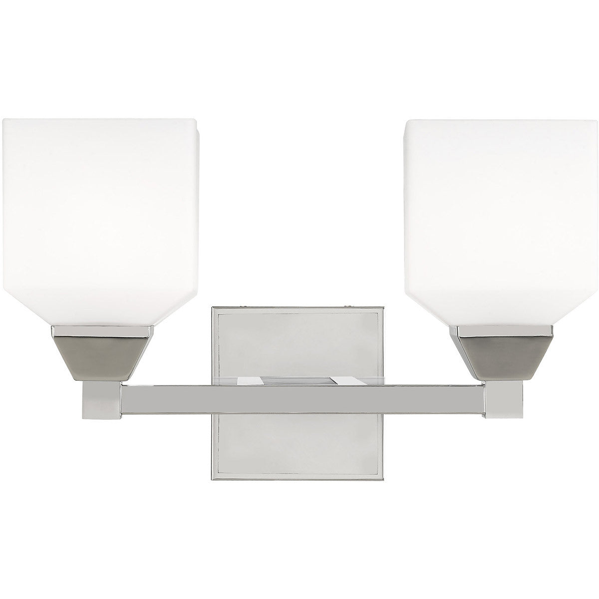 Livex Lighting Aragon Collection 2 Lt Polished Chrome Bath Vanity in Polished Chrome 10282-05