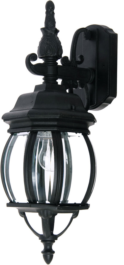 Maxim Crown Hill 1-Light Outdoor Wall Lantern in Black 1030BK