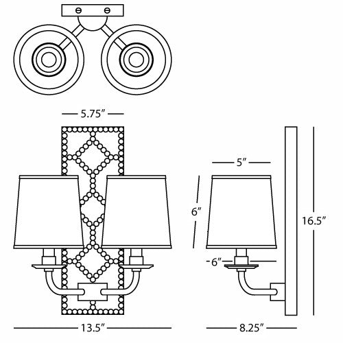 Robert Abbey Williamsburg Williamsburg Lightfoot Wall Sconce in Backplate Upholstered in English Ochre Leather with Nailhead Detail and Aged Brass Accents 1030