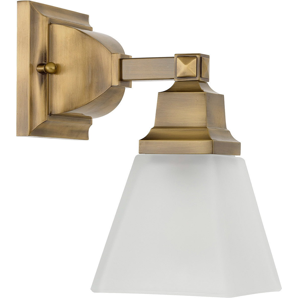 Livex Lighting Mission Collection 1 Light Antique Brass Bath Light in Antique Brass 1031-01