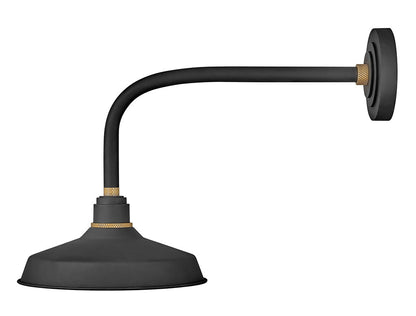 Hinkley Lighting Foundry Classic Medium Straight Arm Barn Light Textured Black 10312TK