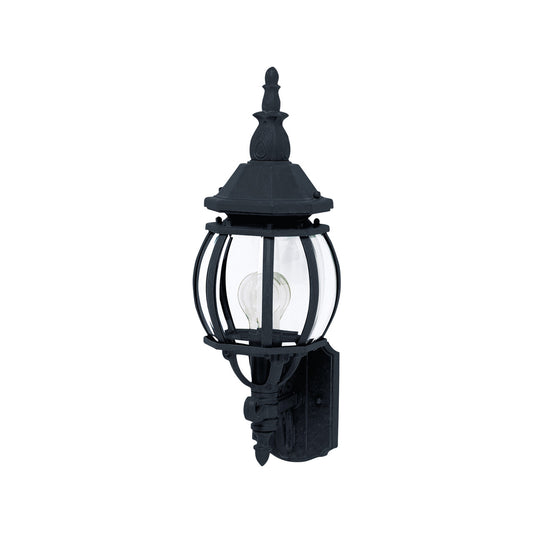 Maxim Crown Hill 1-Light Outdoor Wall Lantern in Black 1032BK