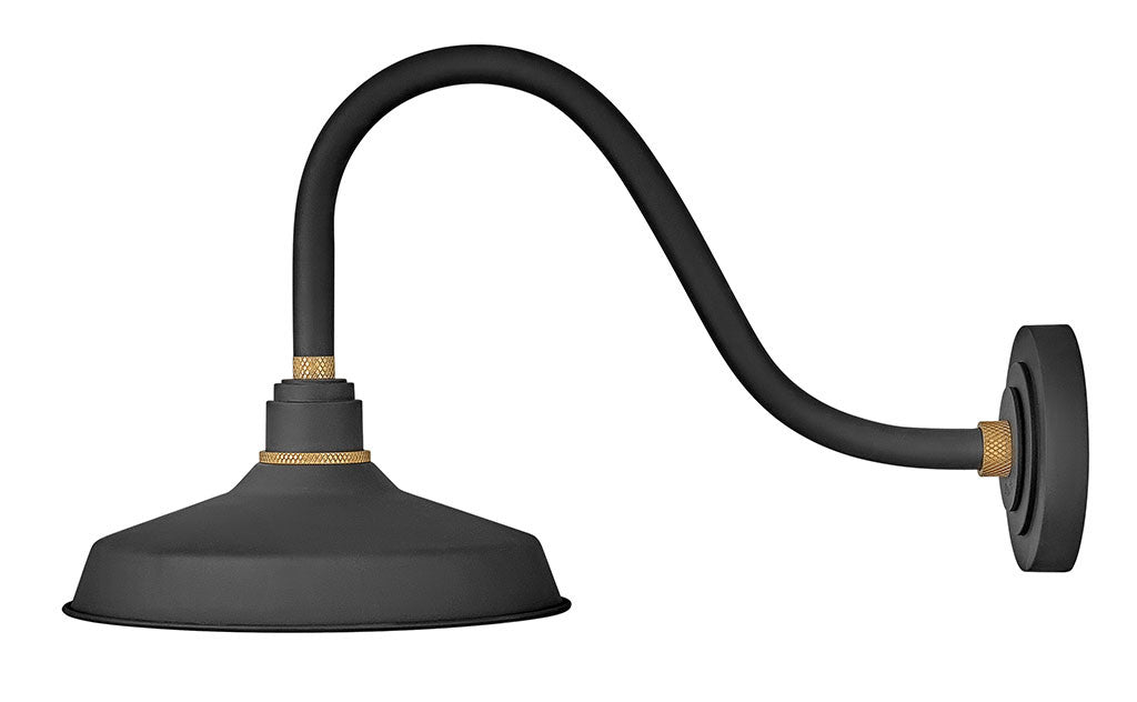 Hinkley Lighting Foundry Classic Medium Gooseneck Barn Light Textured Black 10342TK