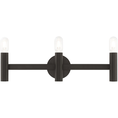 Livex Lighting Copenhagen Collection 3 Lt Bronze ADA Bath Vanity in Bronze 10343-07