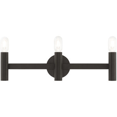 Livex Lighting Copenhagen Collection 3 Lt Bronze ADA Bath Vanity in Bronze 10343-07