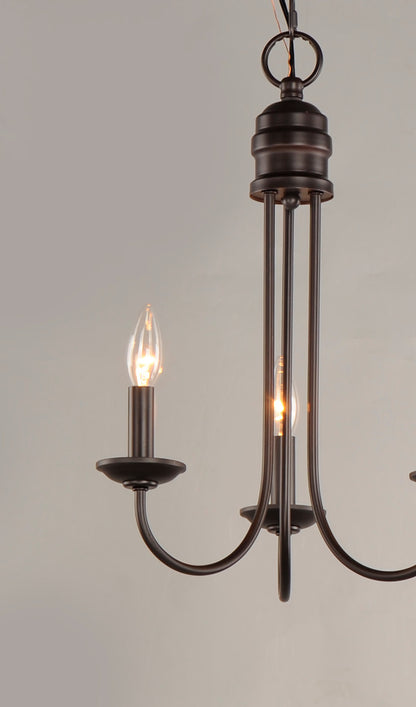 Maxim Logan 3-Light Candle Chandelier in Oil Rubbed Bronze 10343OI