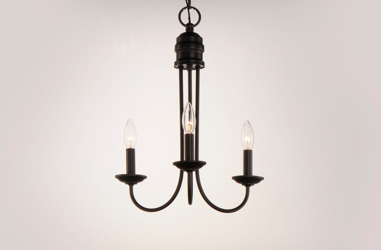 Maxim Logan 3-Light Candle Chandelier in Oil Rubbed Bronze 10343OI