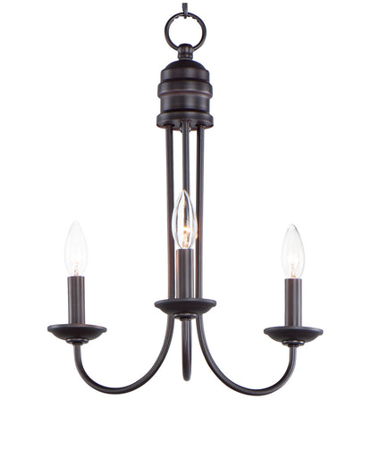 Maxim Logan 3-Light Candle Chandelier in Oil Rubbed Bronze 10343OI