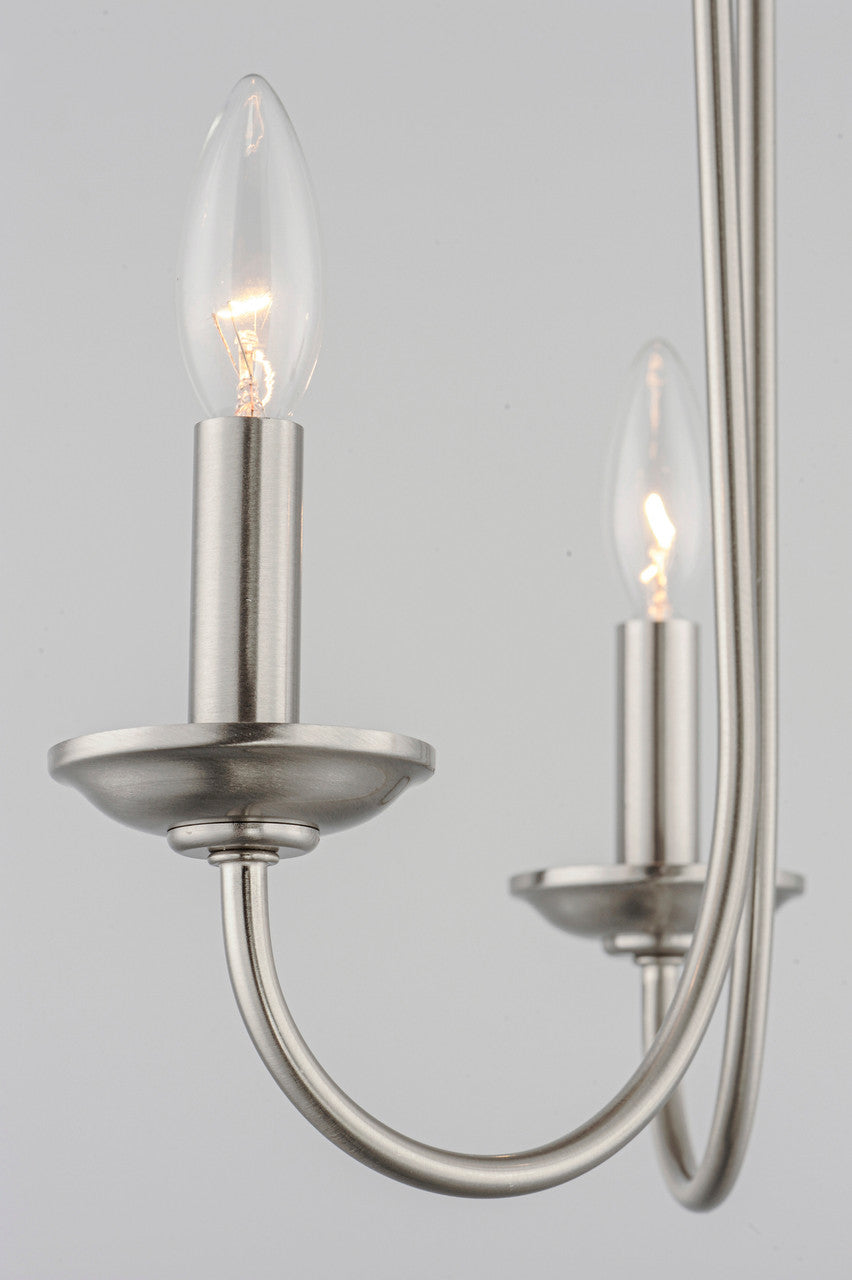 Maxim Logan 3-Light Candle Chandelier in Satin Nickel 10343SN