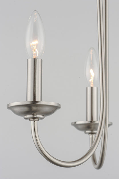 Maxim Logan 3-Light Candle Chandelier in Satin Nickel 10343SN